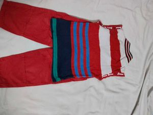 combo kids Cute Boy Red Outfit