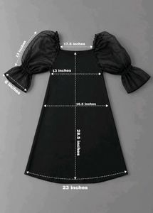 BLACK PUFF SLEEVE MINI DRESS