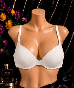 🇳🇿💫🎀Beige Padded Bra with Blue Bow Detail