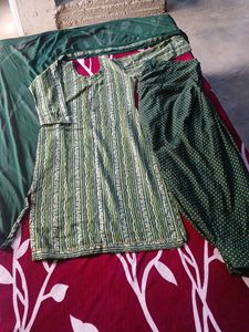 green kurta set
