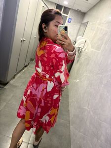 pink summer floral dress