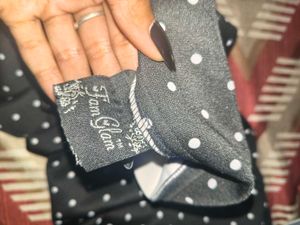 Chic Polka Dot Flared Midi Dress