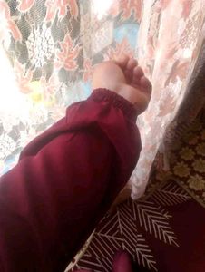 Elegant Maroon Abaya Dress