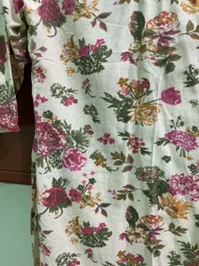 Floral Print Kurta set with leggings