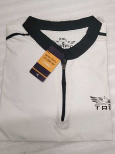 TRIPR Men's White &amp; Black Collar T-Shirt