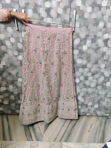 Levender Colour Net Lehenga Only One Time Use
