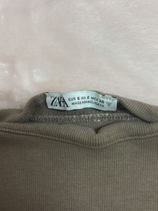 ZARA Basic Olive Green Sleeveless Top