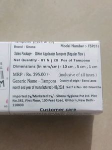 Periods Made Easy Non Applicator Tampons