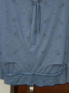 Blue Printed Cape Style Top