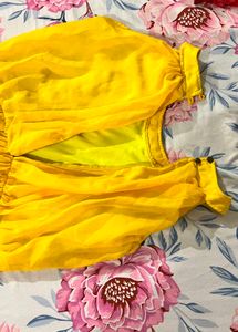 Vibrant Yellow Flowy Maxi Dress
