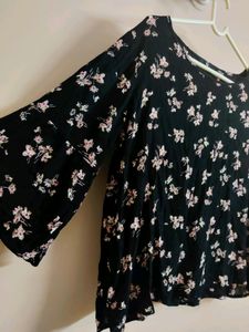 🔥BUY1GET1🔥Black Floral Top For Women