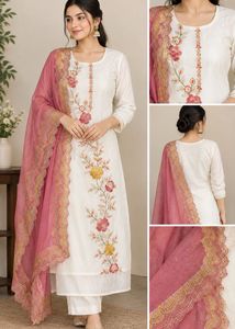Elegant Embroidered Kurta Set with Dupatta