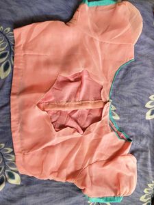 Elegant embroidery light pink fancy saree &amp; Blouse