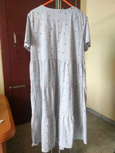 Tiered Midi Dress with Cute Print