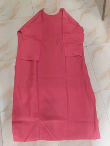 Embroidered Pink Kurti Set
