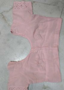 Elegant Pink Saree with Blouse