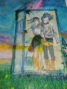 Suzume Inspired Watercolor Painting