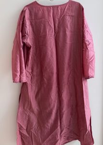 Project Eve - Elegant Pink Embroidered Kurti
