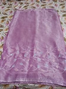 Happy 🕐 Hr.OFFER Elegant Lavender Floral Saree