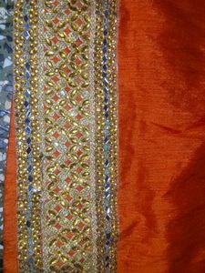 Exquisite Embellished Orange kurta
