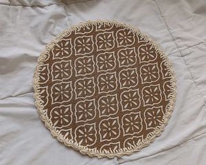 set of 3 jute round table placemats
