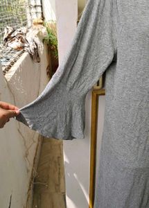 Chic Grey Long Cardigan