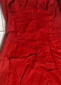 Elegant Red Midi Dress