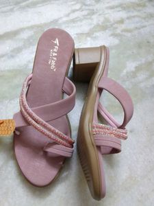 Stylish Pink Embellished Sandals