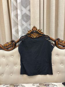 Black V-Neck Top
