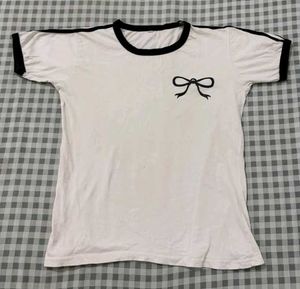 Cute Bow Ringer Tee