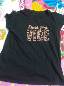 Black 'Check Your Vibe' T-shirt