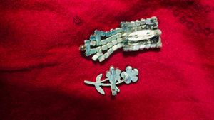 White Saree Brooch