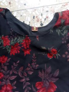 Floral Print Frock Set with plazzo