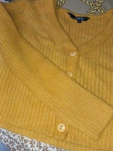 Mustard Fuzzy Cardigan