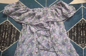 Floral Off-Shoulder Tiered Dress
