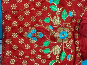 Stunning Red Tiered Lehenga Set