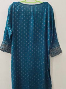 Beautiful Teal Kurta with Intricate Print