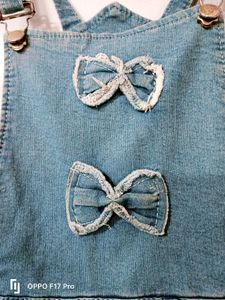 Cute Denim Dungaree with Bows✨💗🌷