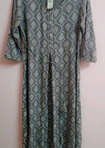 Gray Shimmer Kurta