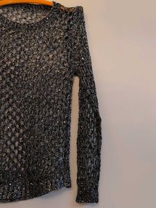 Sparkly Knit Top- mesh