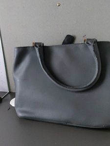Gray Satchel Handbag