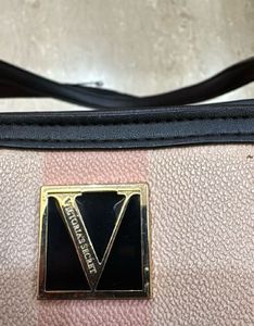 Victoria's Secret Pink Striped Tote Bag