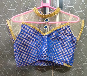 Red &amp; Blue Partywear Saree