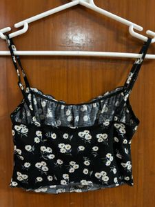 Cute Floral Cami Crop Top