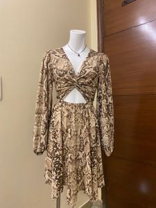 Snakeskin Print Mini Dress 🍒