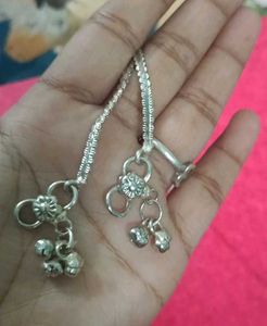 Silver Anklets with Bells