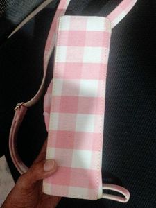 Cute Pink Gingham Crossbody Bag