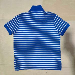 New Brooks brothers Blue &amp; White Striped Polo Shir