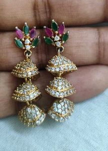 Gold colour coated Jhumka Earrings