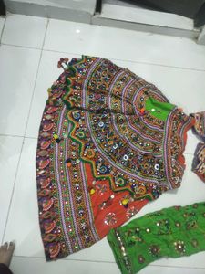 heavy garba dress Embroidered Lehenga Choli Set